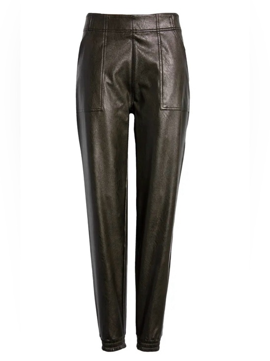 SPANX Pants - Spanx Women’s Faux Leather High-Waist Jogger Pants - Black